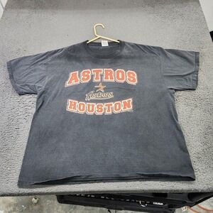 Houston Astros Shirt Mens 2XL Gray MLB Baseball Dynasty Houston Graphic Tee